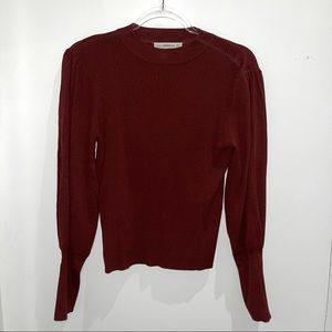 Brick red knit top